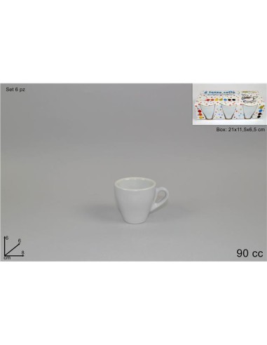 23783 TAZZINE CAFFE' 6pz BIANCO