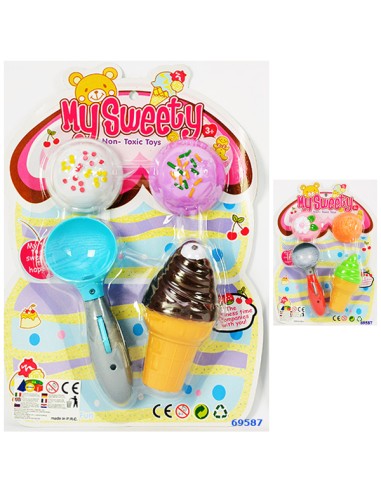 69587 SET CONO GELATO C/PALETTA GUST